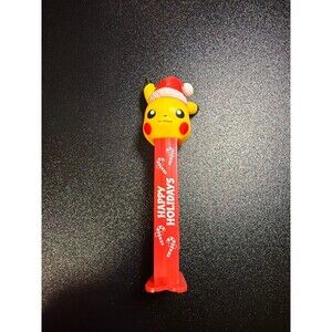 Pikachu Christmas PEZ Dispenser Holiday Santa Hat Pokémon Candy Dispenser